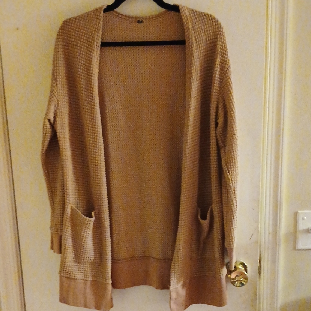 *BUNDLE* Amazon Women's Cream And Light Burnt Orange Open-Front Cardigan